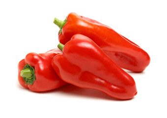 Fresh red pepper on white background