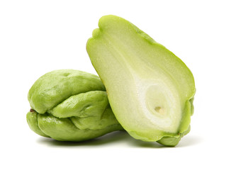 Chayote on a white background