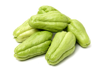 Chayote on a white background