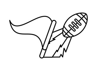 american football sport balloon with flag