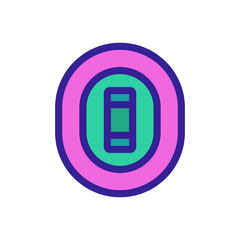 Cricket field icon vector. Thin line sign. Isolated contour symbol illustration