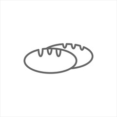 Bakery bread icon outline style vector eps 10