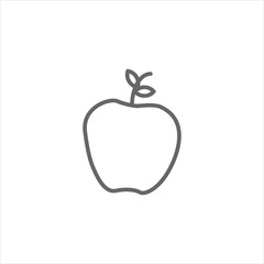 apple icon outline style vector design eps 10