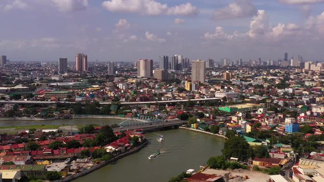 Aerial Philippines  Manila Poblacion September 2019 Sunny Day 4K Mavic Pro  Aerial video of downtown Manila in the Philippines in Poblacion district on a sunny day.