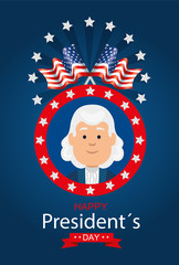 Man avatar cartoon design, Usa happy presidents day united states america independence nation us country and national theme Vector illustration