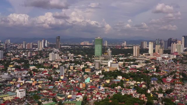 Aerial Philippines  Manila Poblacion September 2019 Sunny Day 4K Mavic Pro  Aerial video of downtown Manila in the Philippines in Poblacion district on a sunny day.