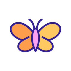 Butterfly icon vector. Thin line sign. Isolated contour symbol illustration