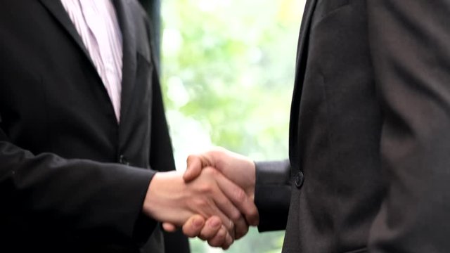 Holding hands with business partners to trust business partners, relationships to achieve future commercial and investment goals.