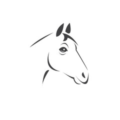 Vector head of horse black. Mammals. logo. icon. symbol. design. on white background