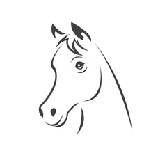Vector head of horse black. Mammals. logo. icon. symbol. design. on white background