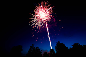 colorful fireworks in the night sky