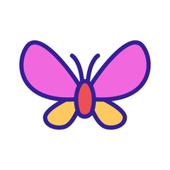 Butterfly icon vector. Thin line sign. Isolated contour symbol illustration