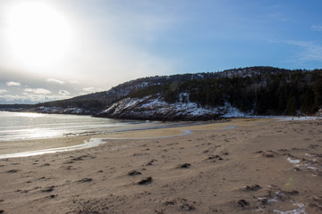 beach in winter