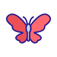 Butterfly icon vector. Thin line sign. Isolated contour symbol illustration