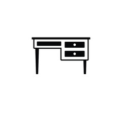Working table icon vector