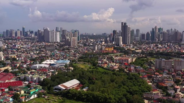 Aerial Philippines  Manila Poblacion September 2019 Sunny Day 4K Mavic Pro  Aerial video of downtown Manila in the Philippines in Poblacion district on a sunny day.