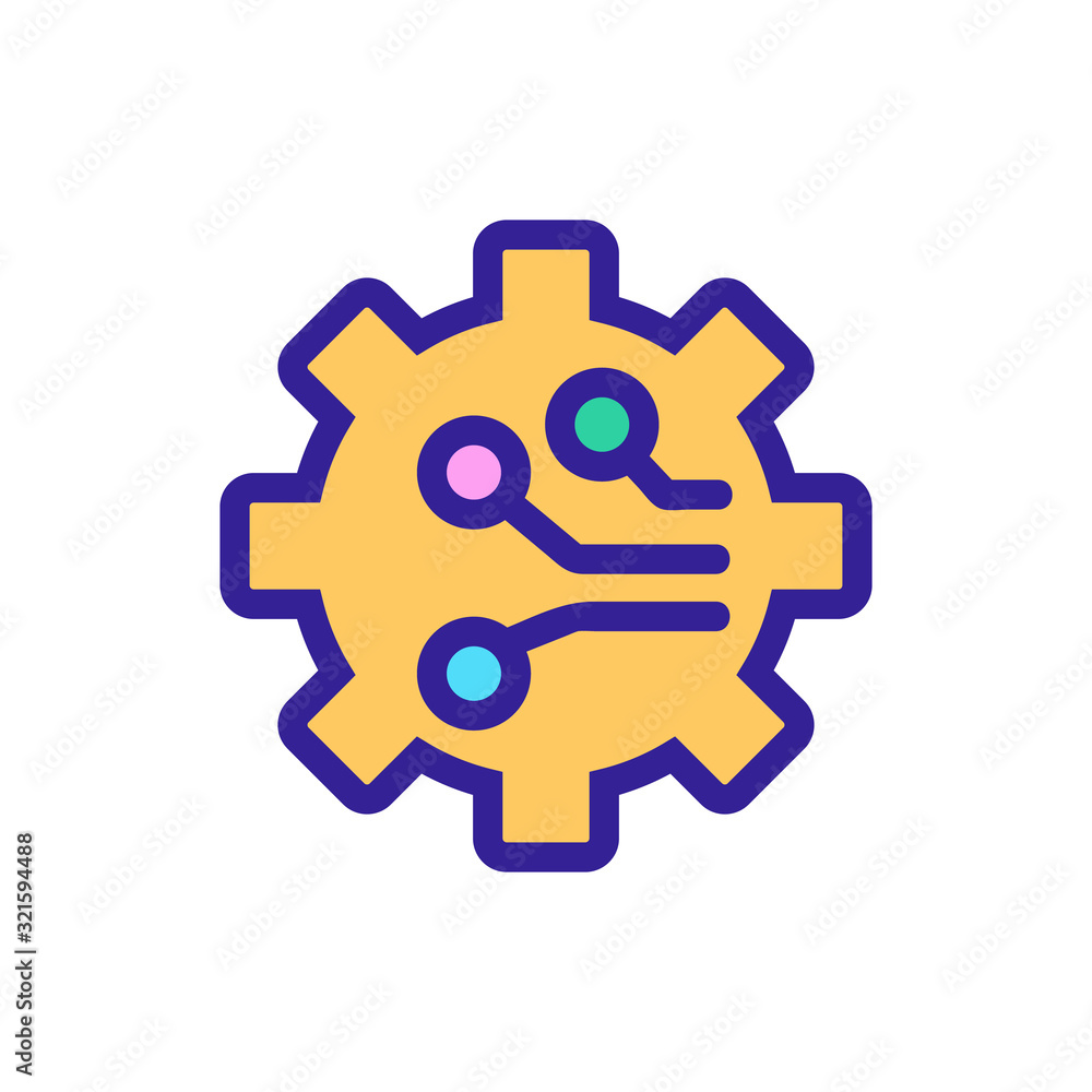 Poster automation icon vector. thin line sign. isolated contour symbol illustration