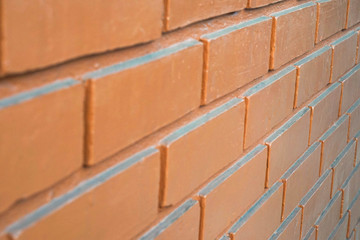 Close-up red brick usage for background, from the temple walls.