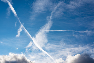 Blue sky with white clouds