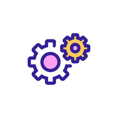 Fototapeta premium Automation icon vector. Thin line sign. Isolated contour symbol illustration