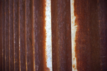 Texture old vertical zinc, usage for background or wall.