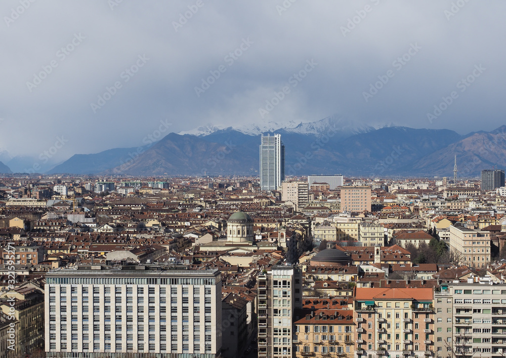 Wall mural Aerial view of Turin