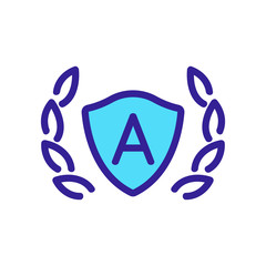 Academy icon vector. Thin line sign. Isolated contour symbol illustration