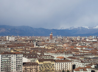Aerial view of Turin