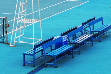 Blue Tennis Court Sport Background