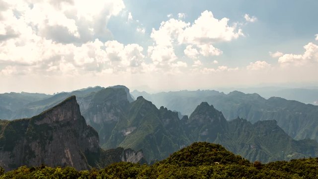 Tianmen Mountain stone pillar in China