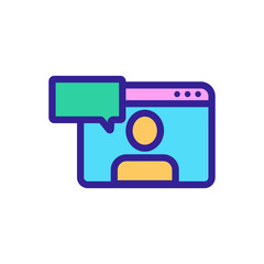 Academy online icon vector. Thin line sign. Isolated contour symbol illustration