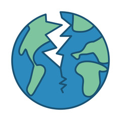 world planet earth broken earthquake