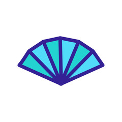 Fan icon vector. Thin line sign. Isolated contour symbol illustration