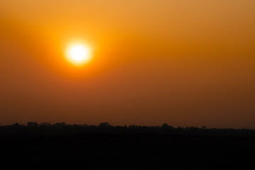 Drought and summer season, Hot landscape.