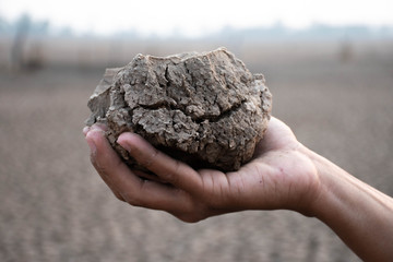 Drought and summer season, Hot landscape.