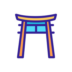 Tokyo icon vector. Thin line sign. Isolated contour symbol illustration