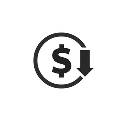 The value of money rising and decreasing, for mobile concepts and web designs Business, simple icon stable, symbols,rise and fall of the dollar rate,dollar exchange rate,flat sign,illustration vector