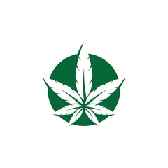 Cannabis logo creative vector icon