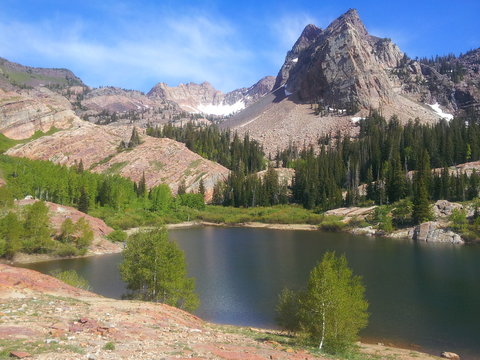 Sundial Peak Reflections On Lake Blanche, Big Cottonwood Canyon, Utah