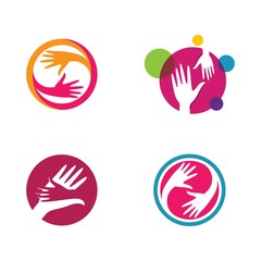 Hand care logo creative vector icon