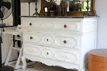 old vintage wooden chest cabinet drawer