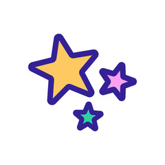 Star shining glitter icon vector. Thin line sign. Isolated contour symbol illustration