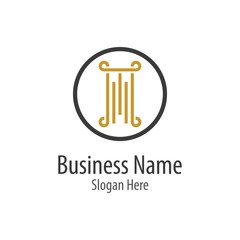 Pillar logo creative vector icon