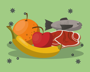 healthy food life style icons