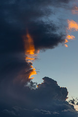 Fototapeta premium Dramatic colorful clouds during sunset
