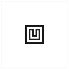 Initial Letter U logo icon design template elements - vector