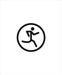 running man icon,vector best flat icon.