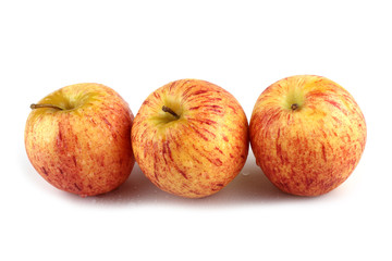 Fuji apples isolated on white