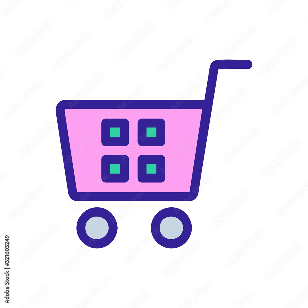 Poster the bar code is an icon vector. thin line sign. isolated contour symbol illustration