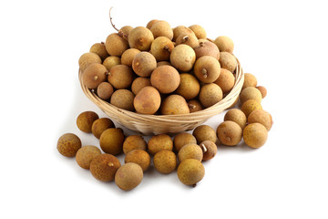 Longan isolated on white